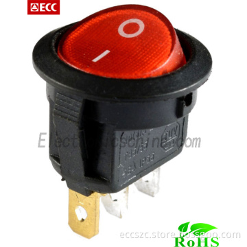 Red Rocker Switch on-off, on-off-on, on-on